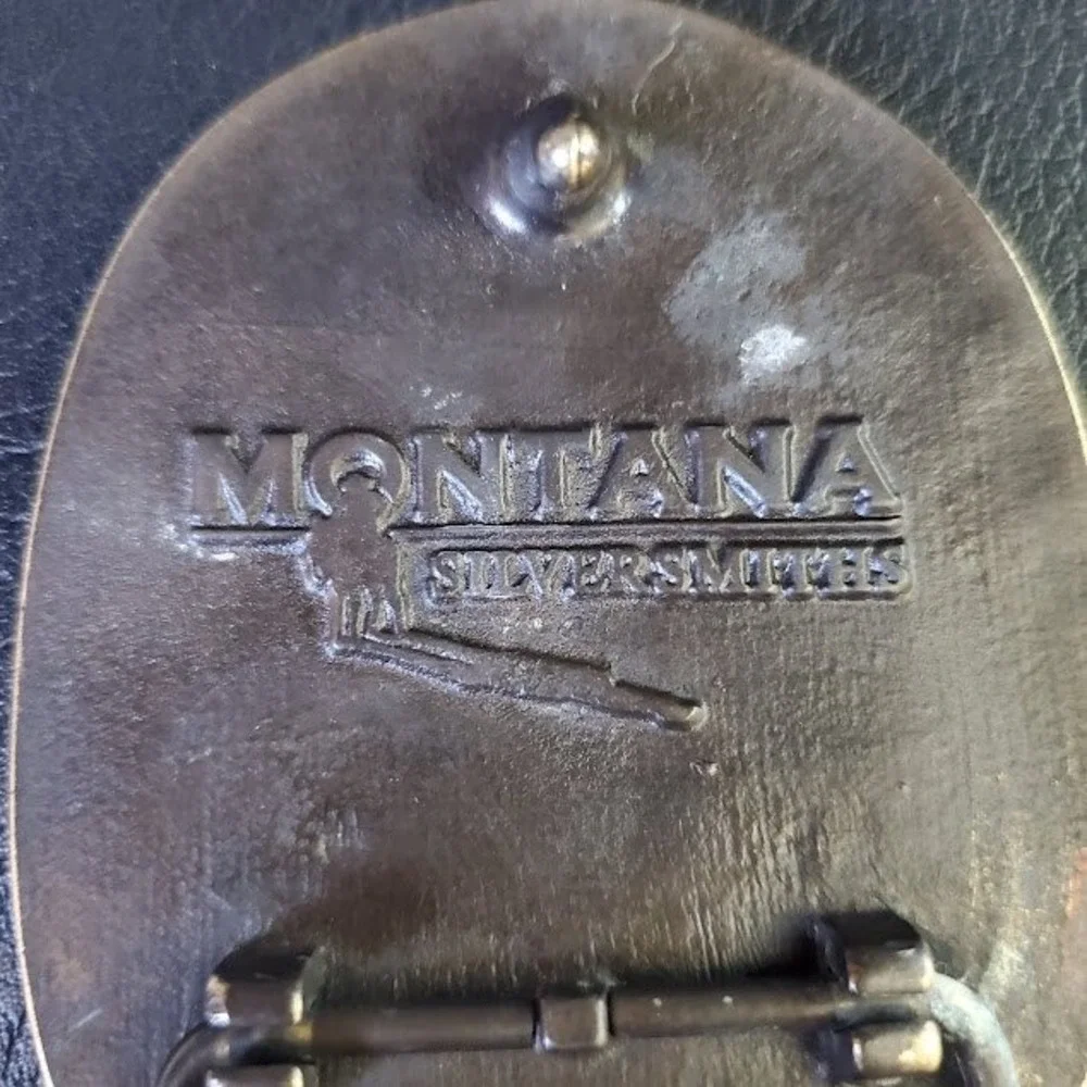 Montana Silversmiths End of the Trail Native American Horse Belt Buckle Bronze